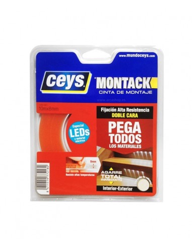 Cinta Montack Ceys doble cara para Leds 10mx8mm - Resopal