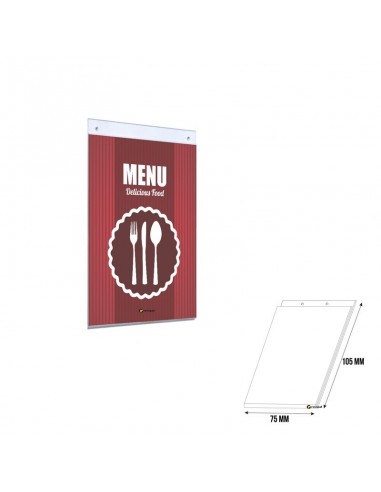 Expositor portamenús para colgar|Resopal