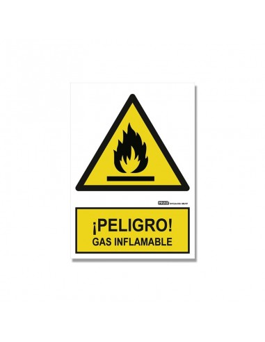 Señal "¡Peligro! Gas inflamable"