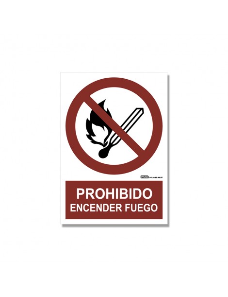 Señal "Prohibido encender fuego"