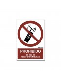 Señal "Prohibido el uso de teléfonos móviles"