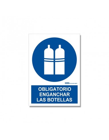 Señal "Obligatorio enganchar las botellas"