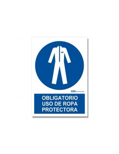 Señal "Obligatorio uso de ropa protectora"