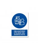 Señal "Obligatorio utilizar gel desinfectante"