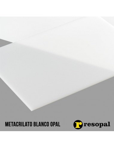 Planchas de metacrilato blanco opal