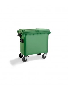 Contenedor de basura verde de 600 L
