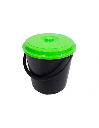 Cubo basura negro con tapa 16L|Resopal