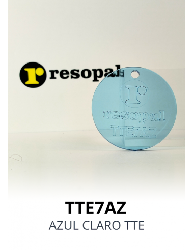 Metacrilato colada azul transparente en formato planchas|Resopal