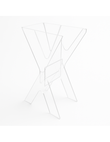 Patas metacrilato en X 550x330x250x10mm incoloro|Resopal