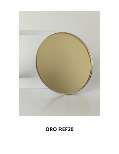 Metacrilato espejo color oro en formato pieza