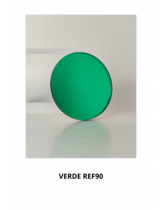 Metacrilato espejo color verde en formato pieza