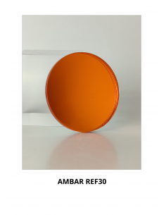 Metacrilato espejo color ámbar en formato pieza