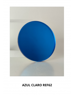 Metacrilato espejo color azul en formato piezas