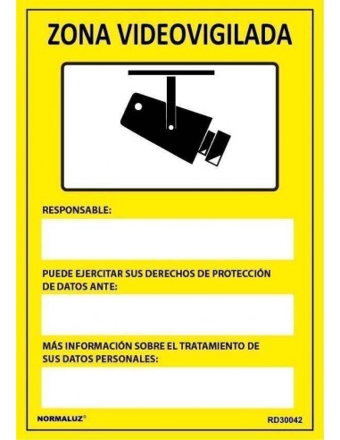 Señal "Zona videovigilada"|Resopal