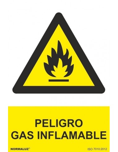 Señal "¡Peligro! Gas inflamable"|Resopal
