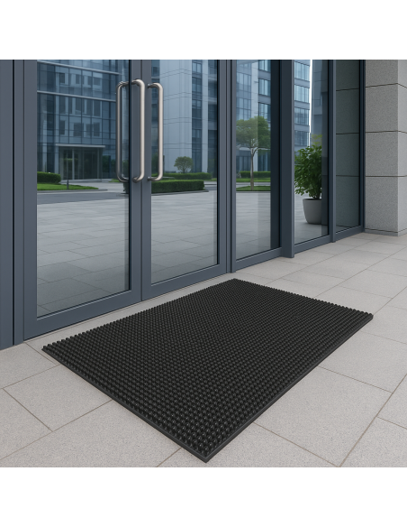 Pavimento picos negro para entradas de edificios|Resopal