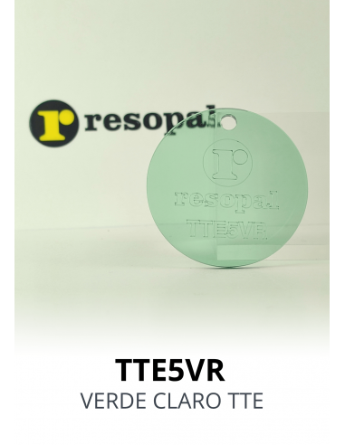 Metacrilato colada verde transparente en formato planchas|Resopal