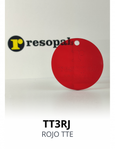 Metacrilato colada rojo transparente en formato piezas