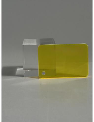 Metacrilato colada amarillo flúor en formato piezas|Resopal